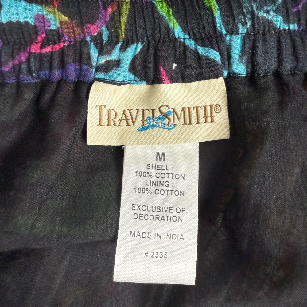 TravelSmith Multi Color Cotton Ribbon Boho Maxi Skirt Medium - Picture 2 of 14